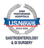 US News & World Report 2023-2024 High Performing Hospitals in Gastroenterology and GI Surgery