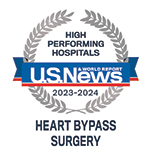US News & World Report High Performing Hospitals 2023-2024 for Heart Bypass Surgery