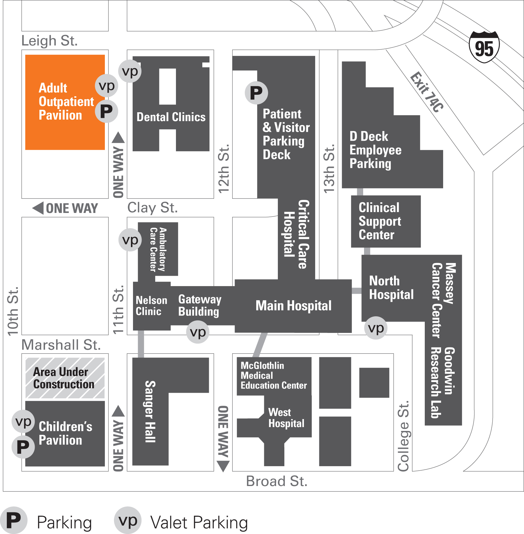 MCV Campus AOP Massey map