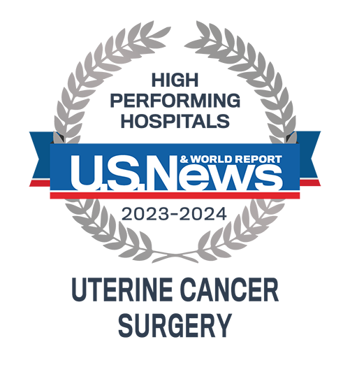 Uterine Cancer Surgery USNWR High Performing badge