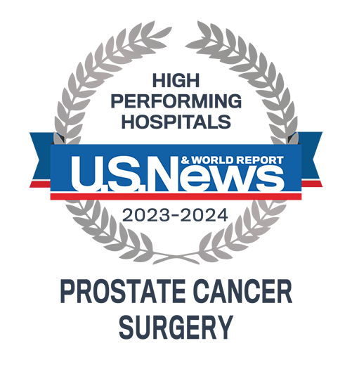 Prostate Cancer Surgery USNWR High Performing badge