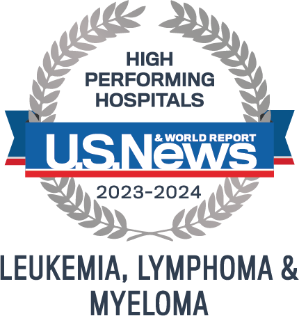 Leukemia Lymphoma Myeloma USNWR High Performing badge