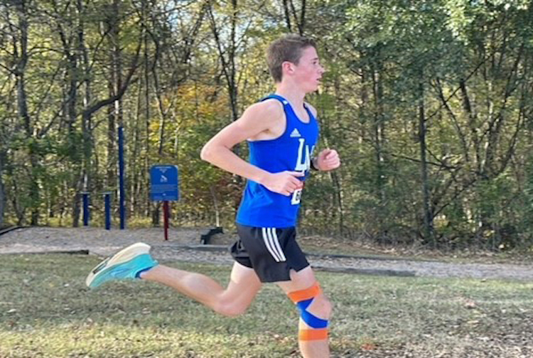 High school sophomore William Troutman running