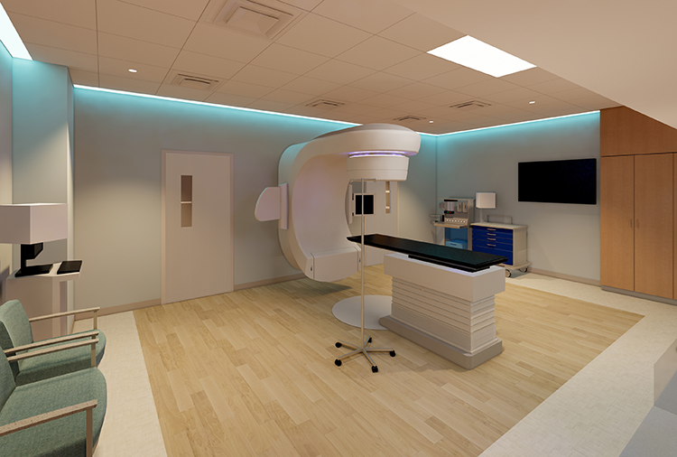 VCU Health treatment room showing cancer treatment technology
